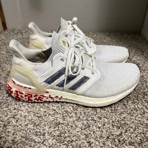 Adidas Womens UltraBoost 20 'Digital Pixel - White Scarlet'